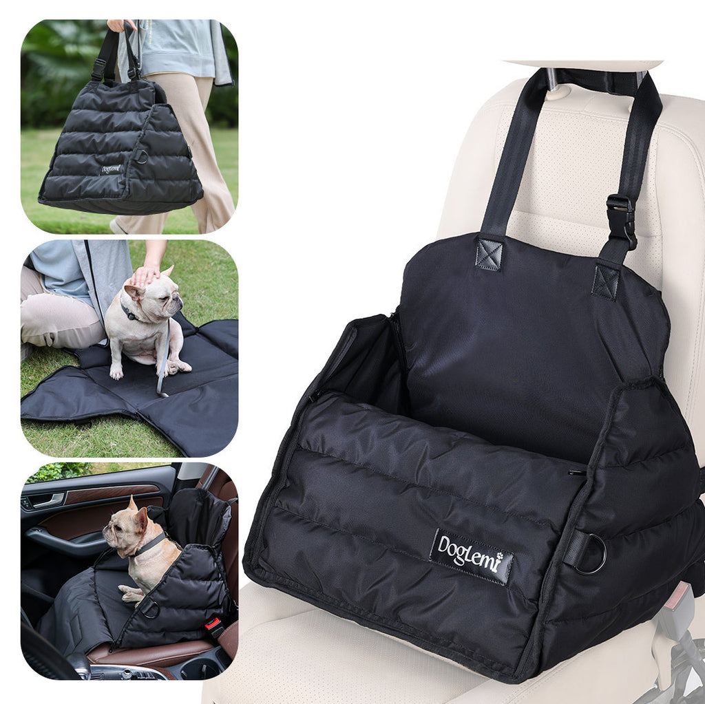 Multifunctional Dog Car Seat and Travel Bag - 3-in-1 Pet Carrier
