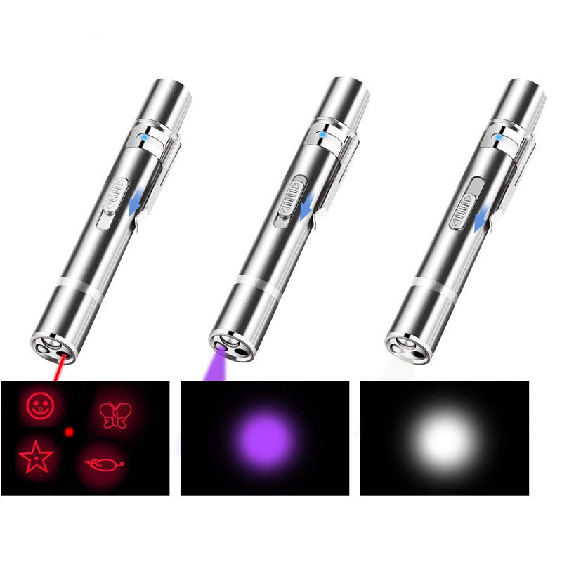 Interactive Laser Pointer Cat Toy - USB Rechargeable with 5 Light Patterns