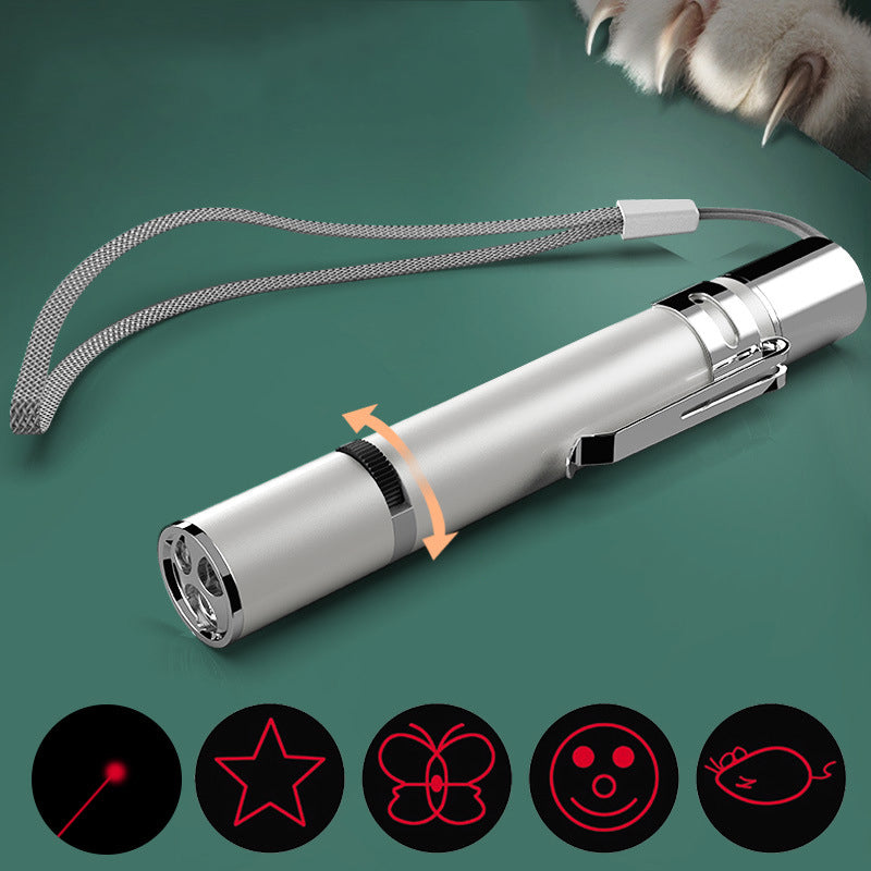 Interactive Laser Pointer Cat Toy - USB Rechargeable with 5 Light Patterns