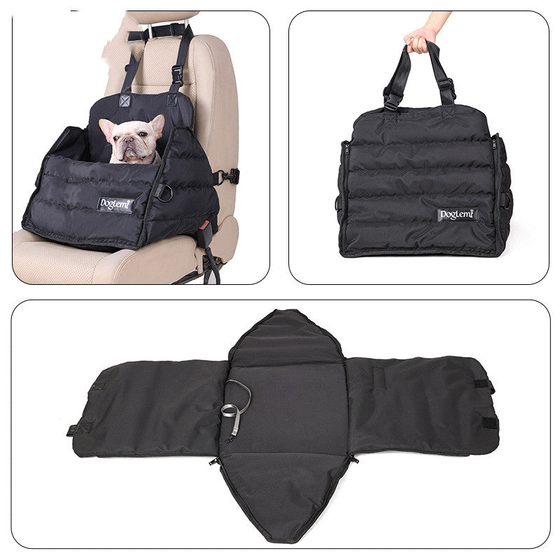 Multifunctional Dog Car Seat and Travel Bag - 3-in-1 Pet Carrier