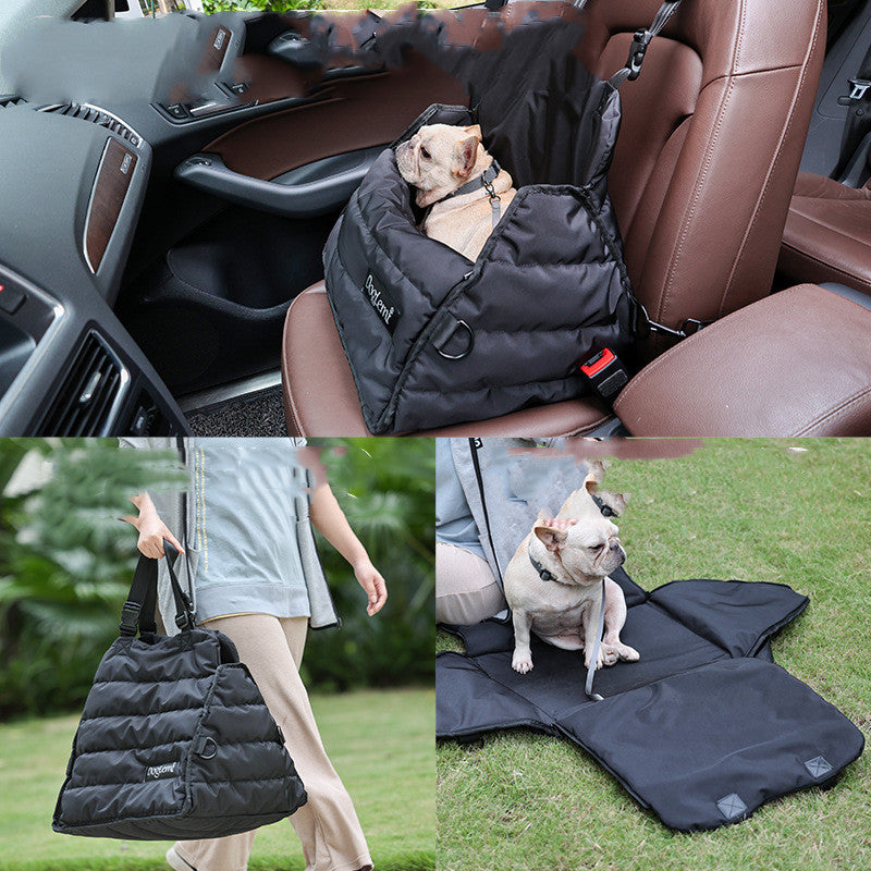 Multifunctional Dog Car Seat and Travel Bag - 3-in-1 Pet Carrier