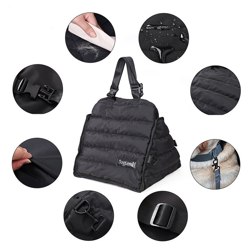 Multifunctional Dog Car Seat and Travel Bag - 3-in-1 Pet Carrier